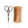 AKOAK 4 Pcs/Set Men's Beard Kit, Beard Grooming Kit, Beard Brush Comb Scissors Men's Natural Bristle Brush, Double Sided Wide Tooth Comb Travel Bag Valentine's Day Gift view 3