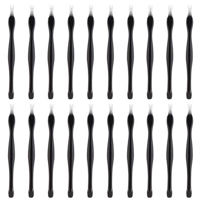 20 Pieces Cuticle Trimmer Remover Professional Cuticle Trimmer Cuticle Trimmer Nail Cuticle Remover Trimmer Pusher Dead Skin Callus Removal Fork Nail Art Tool Nail Cleaning Tool, Black