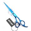7.0 Inches Professional hair cutting thinning scissors set with razor (Blue) view 4