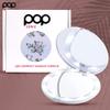 LED Compact Mirror - White Floral | Portable Makeup Mirror - 5" Foldable - 1X & 5X Lighted Magnifying Mirror view 2