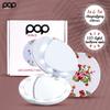 LED Compact Mirror - White Floral | Portable Makeup Mirror - 5" Foldable - 1X & 5X Lighted Magnifying Mirror view 4