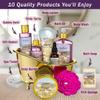 Aqua Elegante Spa Gift Basket For Women - Luxury Bath Set with Wash, Bubbles, Lotion, Body Butter, Soap, Towel, Shower Puff, Reusable Basket, Gifts for Mom, Wife, Girlfriend - Lavender & Chamomile view 2