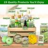 Aqua Elegante Full Spa Gift Set - 15 Piece Premium Bath Basket with Wash, Bubbles, Lotion, Salts, Body Scrub, Towel, Shower Puff, Bathbombs, Reusable Basket, Gifts for Women - Green Tea & Lemongrass view 2