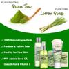 Aqua Elegante Full Spa Gift Set - 15 Piece Premium Bath Basket with Wash, Bubbles, Lotion, Salts, Body Scrub, Towel, Shower Puff, Bathbombs, Reusable Basket, Gifts for Women - Green Tea & Lemongrass view 4