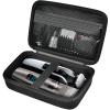 Protective Case Holds 2pcs Hair Clippers, Barber Storage Compatible with Ufree/ for Novah/ for Jack & Rose/ for FADEKING Beard Trimmer Kit, All-in-One Organizer for Shaver Set-Black Case+Black Zipper view 1
