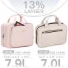 NISHEL Travel Toiletry Bag for Women, Makeup Essentials Organizer, Hanging Case for Accessories, Cosmetics, Large Size, Pink view 2