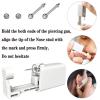 2 Pack Self Nose Piercing Gun Self Nose Piercing Gun Kit Safety Nose Piercing Gun Kit Tool with Nose stud (Silver) view 4