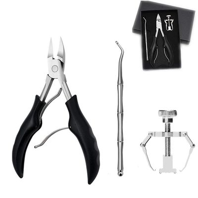 Ingrown Toenail Removal Kit with Toenail Clippers for Thick Toe Nail Lifter and Ingrown Toenail Corrector in a Portable Pedicure Kit for Thick Toe Nails, Podiatry Tools for Podiatrist