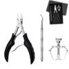 Ingrown Toenail Removal Kit with Toenail Clippers for Thick Toe Nail Lifter and Ingrown Toenail Corrector in a Portable Pedicure Kit for Thick Toe Nails, Podiatry Tools for Podiatrist view 1