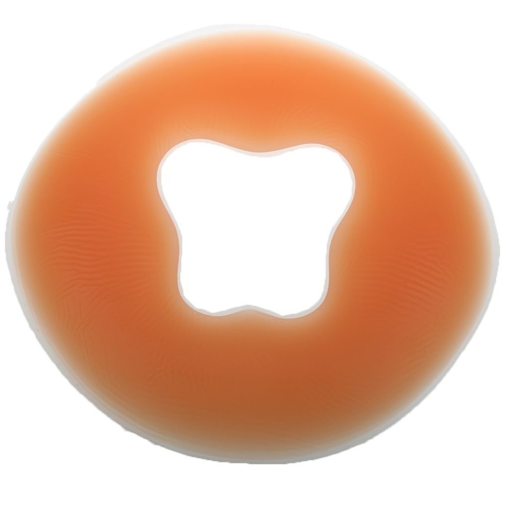 Backbayia Silicone Massage Headrest Pillow Soft Face Pillow Pad for SPA Beauty Salon (Orange)