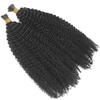 4B 4C Long Curly I Tip Hair Extensions Human Hair Brazilian Afro Kinky Curly Easy Stick Tip Hair 100g Natural Color 1#2#4# DHL Free Shipping (18inch, 2#) view 3
