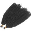 4B 4C Long Curly I Tip Hair Extensions Human Hair Brazilian Afro Kinky Curly Easy Stick Tip Hair 100g Natural Color 1#2#4# DHL Free Shipping (18inch, 2#) view 4