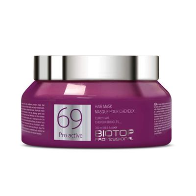 Biotop Professional 69 Pro-Active Hair Mask - Anti Frizz + Deep Conditioning Hair Mask with Almond Oil, Coconut Oil & Avocado Oil - Suitable for Wavy, Curly & Naturally Textured Hair (18.6oz)