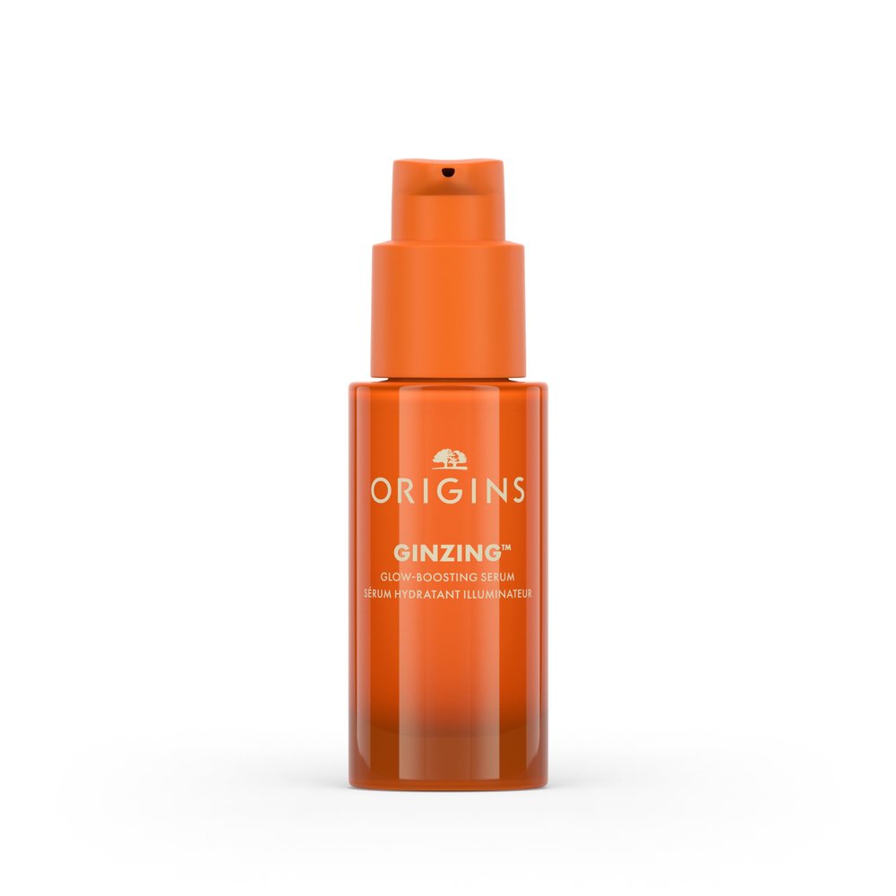 Origins GinZing Glow-Boosting Vitamin C Serum with Caffeine & Ginseng | Smoother Skin & Less Visible Pores, 1 Fl Oz