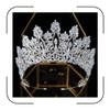 Aoligrace Silver Tall Wedding Tiaras for Women Luxury Cubic Zirconia Quinceanera Crowns for Women CZ Pageant Birthday Bridal Hair Accessories view 1