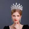 Aoligrace Silver Tall Wedding Tiaras for Women Luxury Cubic Zirconia Quinceanera Crowns for Women CZ Pageant Birthday Bridal Hair Accessories view 2