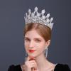Aoligrace Silver Tall Wedding Tiaras for Women Luxury Cubic Zirconia Quinceanera Crowns for Women CZ Pageant Birthday Bridal Hair Accessories view 3