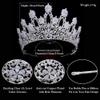 Aoligrace Silver Tall Wedding Tiaras for Women Luxury Cubic Zirconia Quinceanera Crowns for Women CZ Pageant Birthday Bridal Hair Accessories view 4