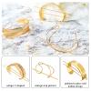 3 Pieces Gold Hair Accessory Set: Feather X-Shaped Bun Clip, Stick and Round Top view 3