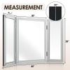 Houseables Trifold Mirror, Trifold Vanity Mirror, 3 Way, Three Way Folding, Tri Fold, for Braiding Hair, 3way, 3 Sided, Three Panel, Triple, Tabletop, Wall, Bathroom, Bedroom, Makeup, 360, 28 x 40 in view 2
