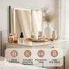 Houseables Trifold Mirror, Trifold Vanity Mirror, 3 Way, Three Way Folding, Tri Fold, for Braiding Hair, 3way, 3 Sided, Three Panel, Triple, Tabletop, Wall, Bathroom, Bedroom, Makeup, 360, 28 x 40 in view 4