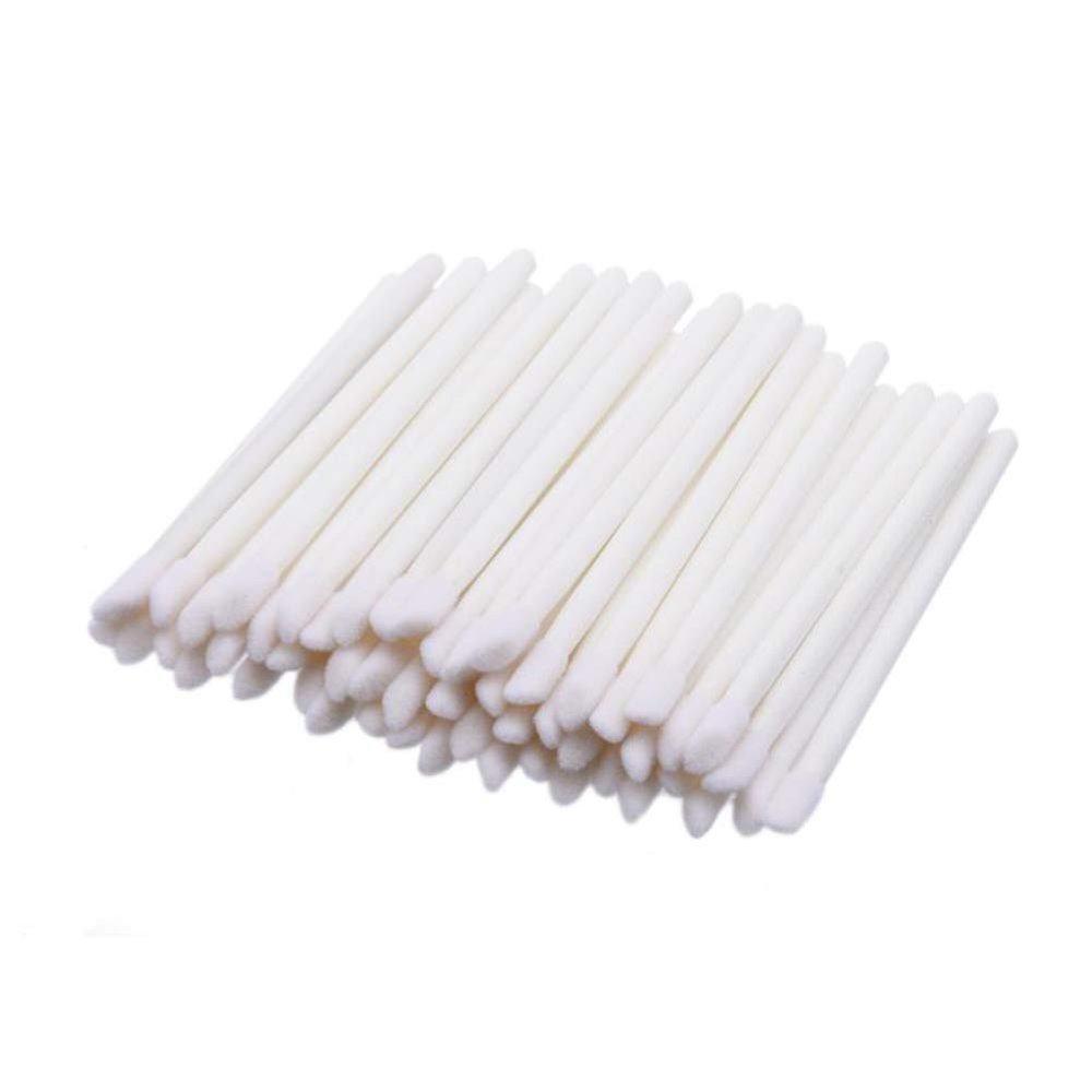 AKOAK 50Pcs Disposable Lipstick Brush, Lip Gloss Stick, Applicator, Portable Eyeshadow Lip Gloss Brush Cosmetic Tool (white)