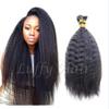 I Tip Hair Extensions Kinky Straight Brazilian Keratin Pre bonded Hair Extensions Real Remy Human Hair On The Capsule Fusion Hair 8"-24" Natural Color 1#2#4# (24"100strand, 4#) view 2