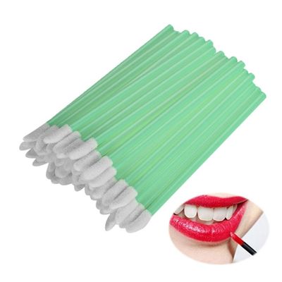 AKOAK 50Pcs Disposable Lipstick Brush, Lip Gloss Stick, Applicator, Portable Eyeshadow Lip Gloss Brush Cosmetic Tool (green)