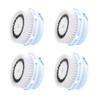 Facial Cleansing Brush Head Replacement, Facial Cleansing Brush Head, Exfoliator Facial Brush Heads, for Acne Prone, Clogged, Enlarged Pore, Deep Pore Sensitive Skins (Black/4Pack) view 1