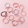 12 Pcs Hair Ties Set For Women Girls Elastic Hair Scrunchies, Ponytail Holders Fashion Cute Bow Hair Scrunchies Hair Bands Hair Accessories Ropes Rubber Band (Pink) view 3