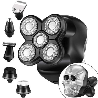Arinda 6 in 1 Skull Electric Shaver for Men's Gift Electric Razor Multifunctional Waterproof
