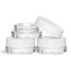 (90 Pack) 7ml Low Profile Thick Glass Jars with White Lids - Airtight Containers for Oil, Lip Balm, Wax, Cosmetics view 1