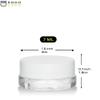(90 Pack) 7ml Low Profile Thick Glass Jars with White Lids - Airtight Containers for Oil, Lip Balm, Wax, Cosmetics view 2