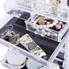 Acrylic Makeup and Jewelry Storage Case Cosmetics Organizer to Create Your Own Specially Designed Makeup Counter(Clear) (case372) view 3