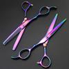 6.0 inch Professional Barber Hair Cutting Scissors and Texturizing/Thinning Shears - Perfect For Left-Handers Hair Stylist,Purple view 4