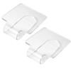 2Pcs Professional Makeup Palette Acrylic Hand-held Palette Makeup Mixing Tray Palette for Foundation, Eyeshadow, Cremes, Powders, Cosmetics and Nail Art Manicure Palette, Clear view 1