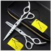 Hair Cutting Scissors Kits,Stainless Steel Hairdressing Shears Professional Thinning Scissors For Barber/Salon/Home/Men/Women/Kids Shear,White,6 INCH view 1