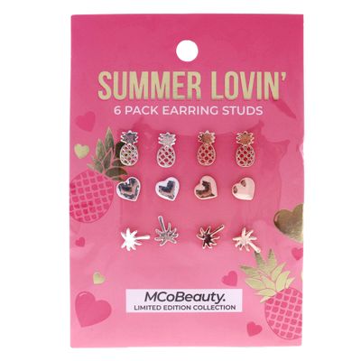 MCoBeauty MCobeauty Summer Lovin Earring Pack - Comes In Two Trendy And Flattering Metal Finishes - Silver And Rose Gold - Mix And Match Your Favorite Pairs - 1 Pack (I0101758)