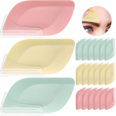 Patelai 21 Pcs Eyebrow Razors for Women Dermaplaning Tool Razor Eyebrow Blades Facial Razors for Men Trimmer Microblade Leaf Shaped Facial Shaper Shaver for Face Upper Lip Hair travel