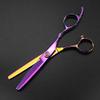 6" Professional Hair Cutting Scissors Set for Men Women Pets Home Salon Barber Cutting Kit,Purple,6 INCH view 2