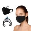 1 Pack Face Mask Cloth Reusable Washable Cover Triple Layer Shield Nose Bridge EU0308 Black view 1