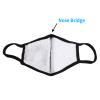 1 Pack Face Mask Cloth Reusable Washable Cover Triple Layer Shield Nose Bridge EU0308 Black view 3