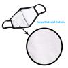 1 Pack Face Mask Cloth Reusable Washable Cover Triple Layer Shield Nose Bridge EU0308 Black view 4