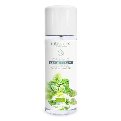 Essences Bulgaria Organic Melissa Floral Water 8.5 Fl Oz | 250ml | for Oily, Acne Prone Skin | Balancing Facial Toner | Excellent Aftershave | 100% Pure and Natural