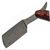 SZCO SUPPLIES 6" Red Grooved Damascus Razor view 2
