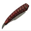 SZCO SUPPLIES 6" Red Grooved Damascus Razor view 3