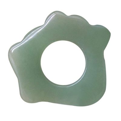 minkissy Ring Shape Facial Scraping Board Massaging Board Chinese Natural Jade Board Scraping Board Facial Tool for Face Body Leg Green