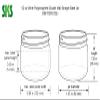 1/2 oz White Polypropylene Double Wall Straight Base Jars (Bulk) Caps Not Included view 4
