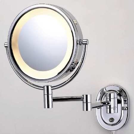 10" W, Chrome Lighted Makeup Mirror