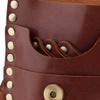 Backbayia PU Leather Hairdresser Tool Bag Holster Barber Hair Scissors Combs Clips Pouch (Brown) view 3